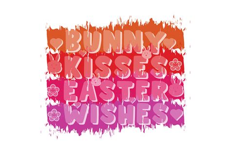 bunny kisses easter wishes retro easter graphic by mh arif · creative fabrica