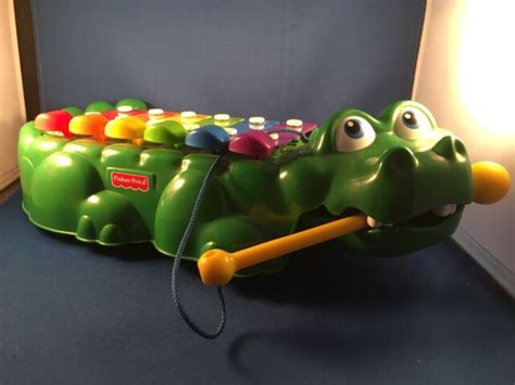 Fisher Price Alligator Xylophone Piano Toy Music Developmental 1998