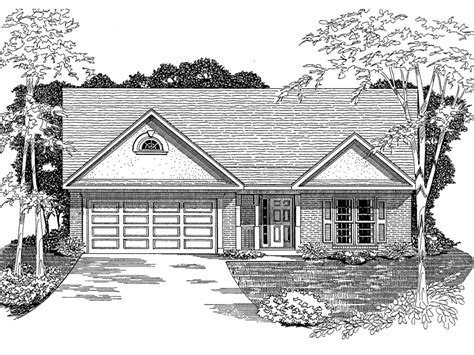 Have you tried the floorplan stencils in draw.io? Ranchwood Traditional Home Plan 076D-0156 | House Plans ...