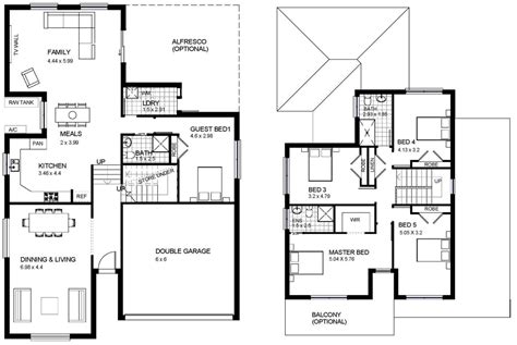 Two Story House Floor Plan Image To U
