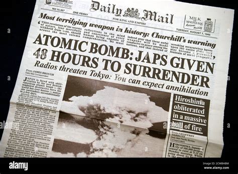 Wwii Atomic Bomb Newspaper Article
