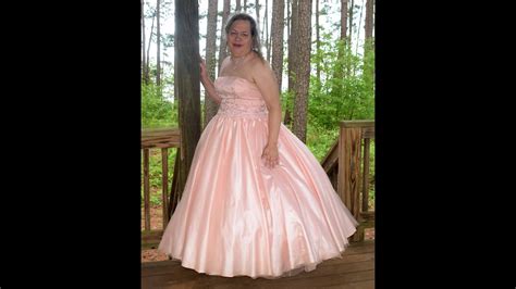 Transgender Crossdresser Gal Woman Models And Twirls In The Pink Prom Dress At Lake Monticello