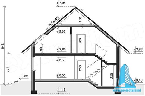 Proiect De Casa Cu Parter Si Mansarda 100801 Proiectari Si Constructii