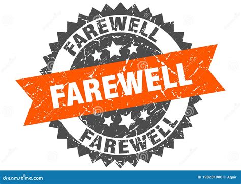 Farewell Stamp Farewell Grunge Round Sign Stock Vector Illustration