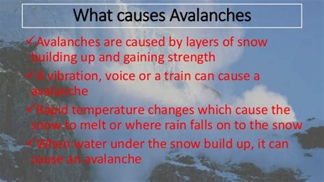 Presentation On Natural Disaster Avalanche