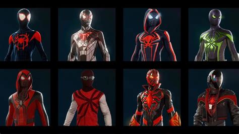 Marvel S Spider Man Miles Morales All Suits Unlocked Showcase YouTube