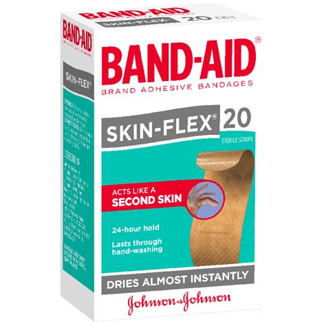 Skin Flex® Strips Regular 20 Band Aid® Brand Adhesive Bandages New Zealand