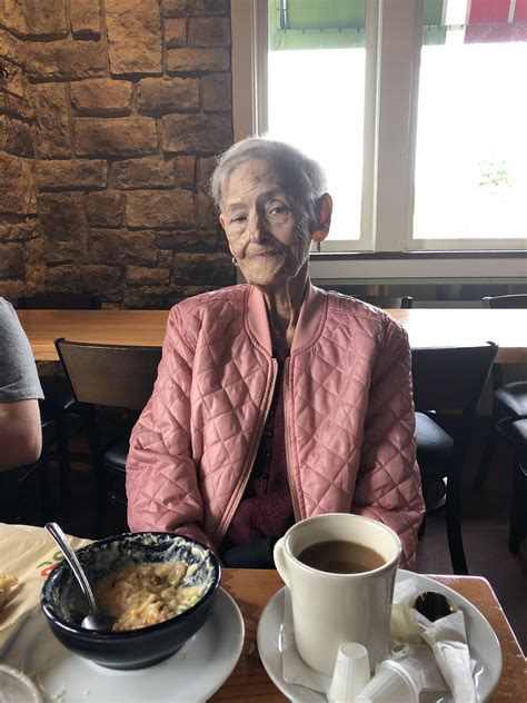 my grandma passed away this morning this is the last picture i took of her and our last meal