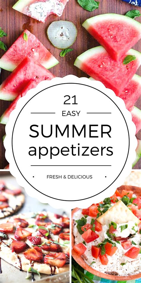 Easy Summer Appetizers Appetizer Recipes For Summer