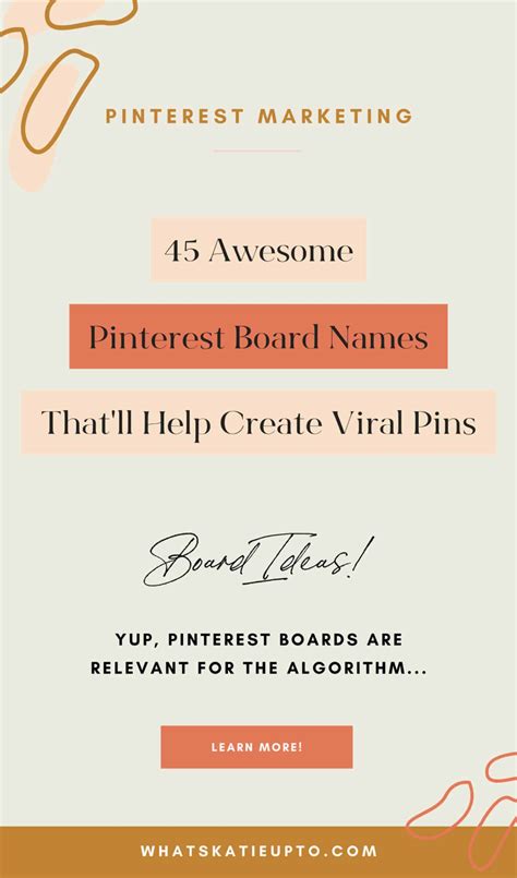 45 Best Pinterest Board Names To Create Viral Pins Katie Grazer Blog