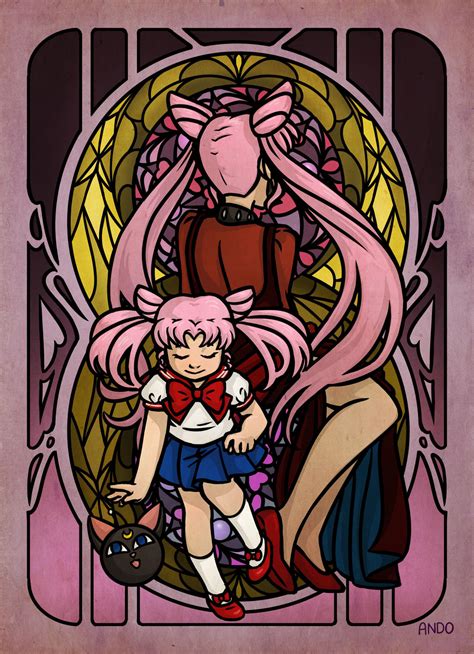 Chibi Moon And Black Lady By Draw Out Loud On Deviantart
