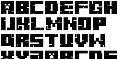 Nov 03, 2011 · based on the popular indie game minecraft, this font is inspired by the main game logo with alternate cracked version included and a selection of minecon characters as well. Minecraft z2font | FontStruct