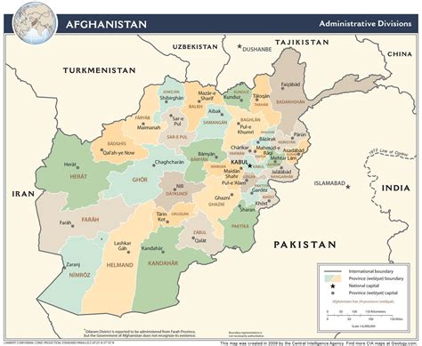 World Map With Afghanistan Highlighted Map