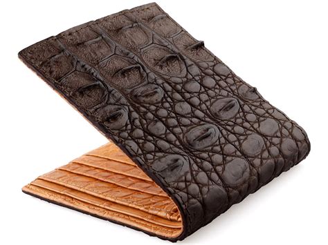 Alligator Skin Wallet Genuine Alligator Leather Brown Etsy
