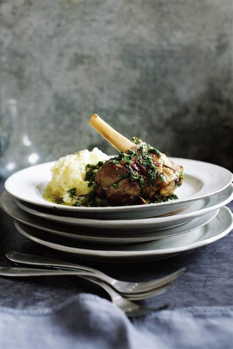 Braised Lamb Shanks With Lemon Garlic And Parsley Recipe Delicious