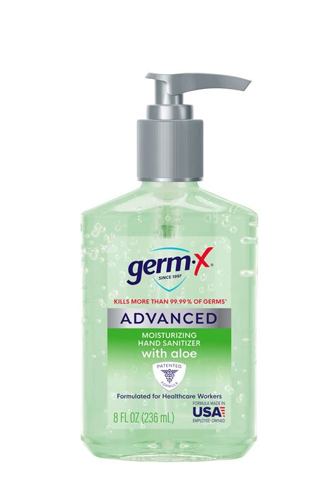 Germ X Advanced With Aloe 8 Oz Germ X Hand Sanitizer