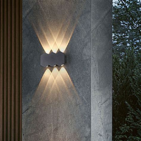 Geometric Led Wall Lamp In Modern Minimalist Metal Waterproof Wall