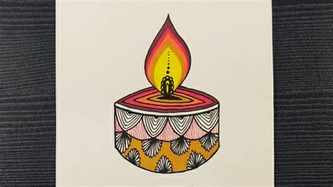 Diya Doodle Art How To Draw Diya For Diwali Beautiful Diya