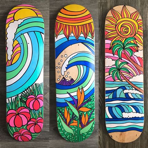 Hand Painted Skateboards Skateboard Art Design Painted Skateboard