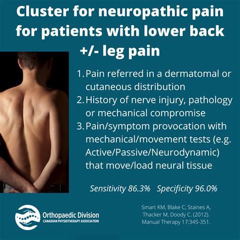 Cluster For Neuropathic Pain For Patients With Lower Back Leg Pain