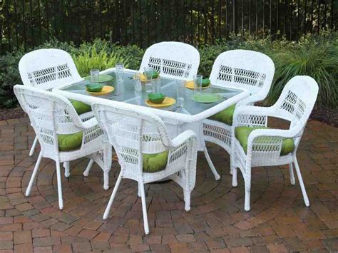 Patio sense morgan set of 4 wicker stackable mocha metal frame stationary dining chair (s) with balkene home woven seat. Plastic Wicker Patio Furniture - Decor Ideas