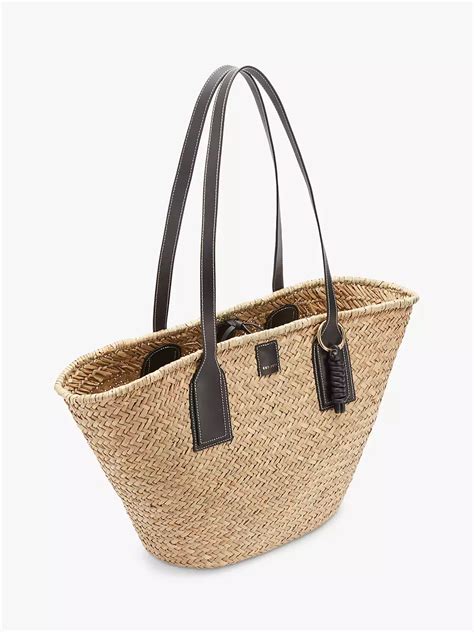 Jigsaw Chiltern Extra Large Straw Shoulder Bag Black At John Lewis