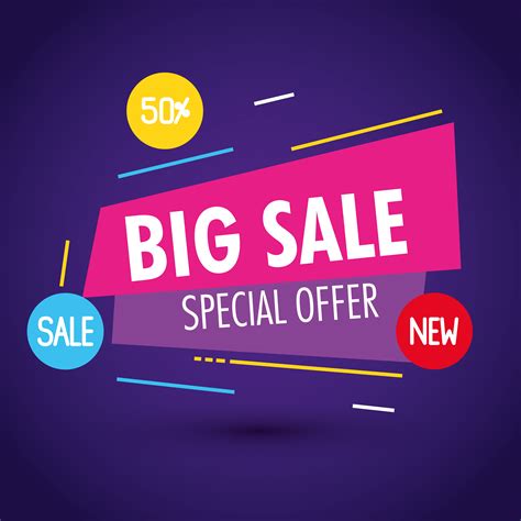 sale banner template big sale special offer fifty percent discount sale banner template