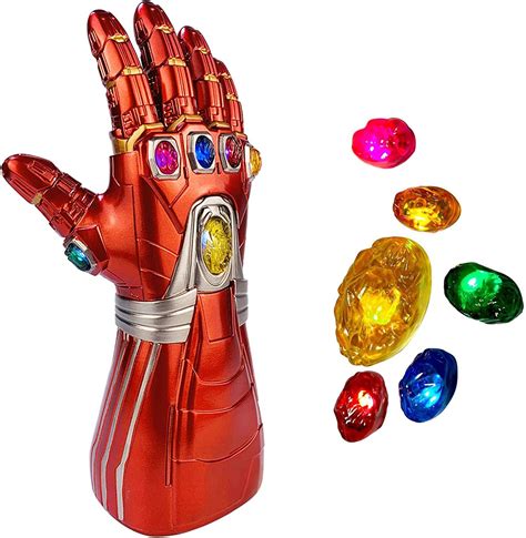 Buy Adults Kids Infinity Gauntlet Thanos Gloves Iron Man Led Light Up