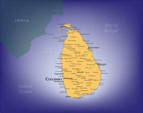 Sri Lanka Wall Map
