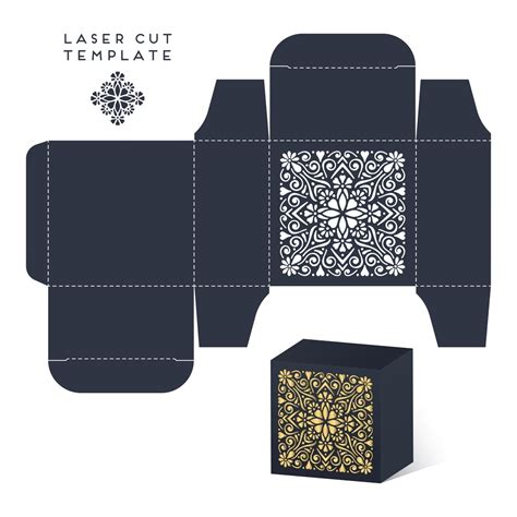 Laser Cut Wedding Favor Box Template Free Vector Cdr Download