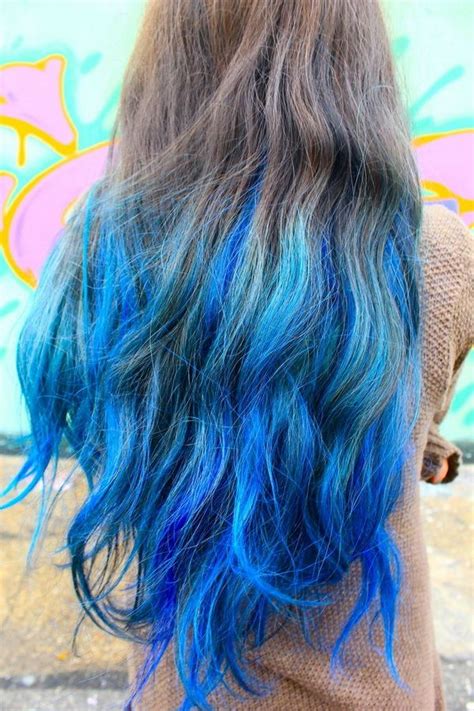 To get an obvious dip dye style using manic panic color, brunettes will need to lighten their hair first. Hair Trends 2015: 10 Hottest Blue Dip Dye Hair Colors for ...