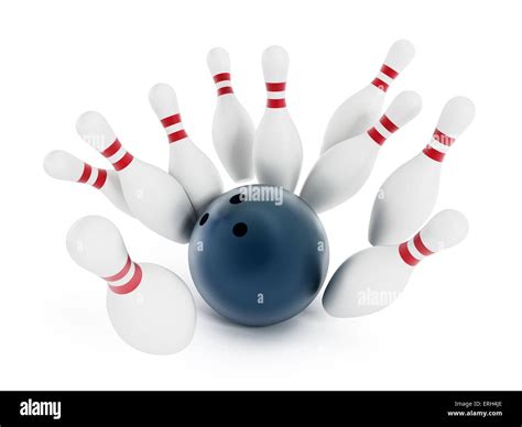 Bowling Pins Isolated On White Background Stock Photo Alamy