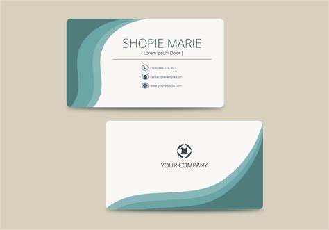It's also a good choice for any business that sells products and services geared for children. Teal Business Card Template Vector - Download Free Vectors ...