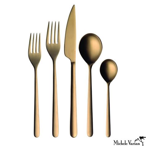 Brushed Gold Cutlery | Gold cutlery, Cutlery, Kitchen diner family room