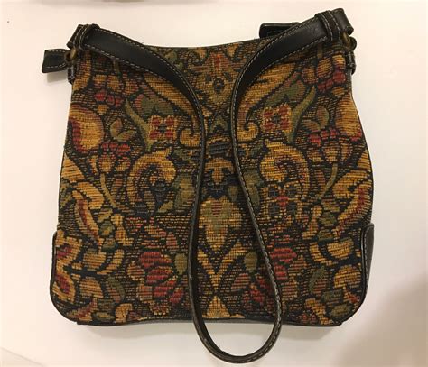 Fossil Tapestry Purse 1956 85082 Vintage Carpet Tapestry And Etsy