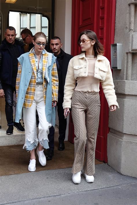 Gigi And Bella Hadid Do 90s Street Style At Milan Fashion Week Vogue