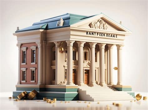 Premium Ai Image Cartoon Retro Bank Building Or Courthouse With