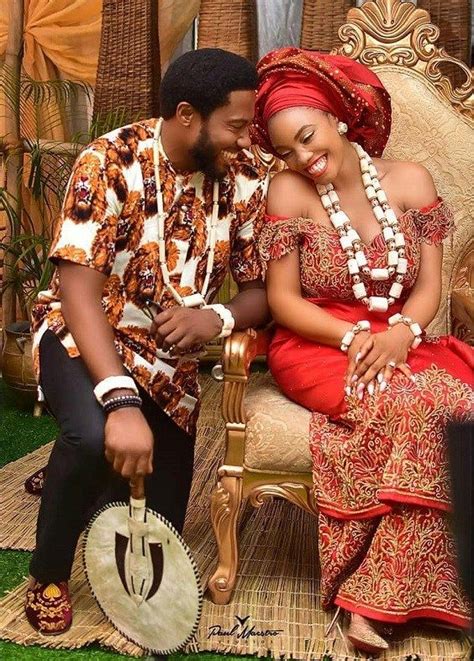 Isiagu Style Combinations For Couples Traditional Wedding Attire African Traditional Dresses
