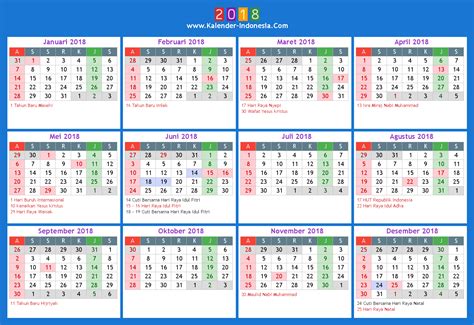 Kalender 2021 lengkap dengan hijriyah pdf. Kalender Indonesia Online: 2018