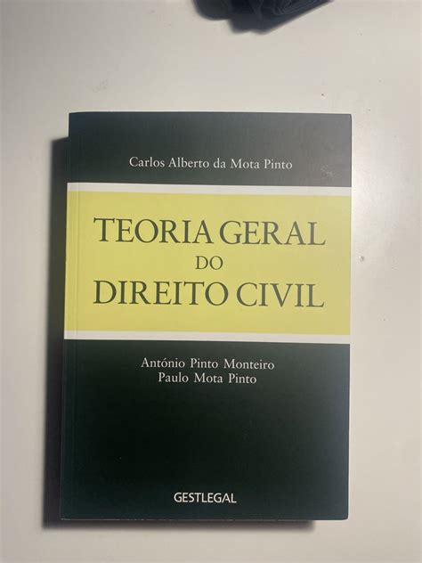 Livro “ Teoria Geral Do Direito Civil “ Custóias Leça Do Balio E Guifões • Olx Portugal