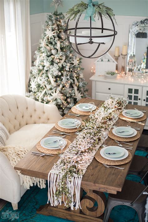 You could also write guest names on wine glasses with a metallic pen (wipes off easily and is a great way to avoid using wine tags!) French Country Farmhouse Christmas Dining Room & Table Setting