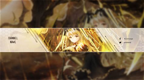 Gold Anime Youtube Header Animated Banners Youtube Banners Youtube