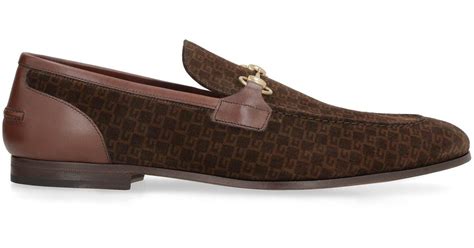 Gucci Jordaan Suede Loafers With Horsebit In Brown For Men Lyst