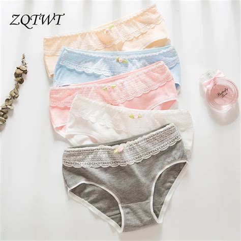 zqtwt hot brand summer cotton panties for girl cute women lingerie lace underwear ladies fashion