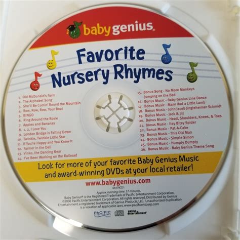Baby Genius Media Baby Genius Favorite Nursery Rhymes Cd And Dvd