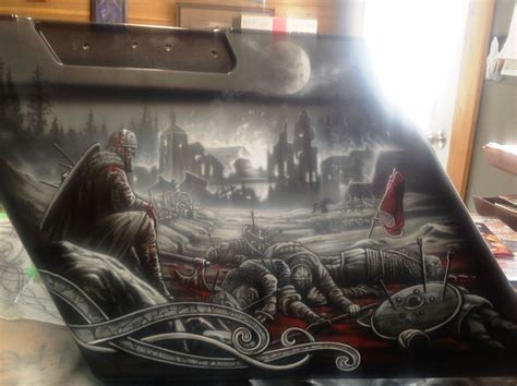 Viking Raid Airbrush Art Custom Paint Motorcycle Art