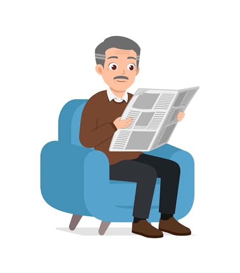 Man Read Newspaper Royalty Free Svg Cliparts Vectors And Stock Clip Art Library