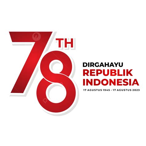 Official Logo Of The 78th Anniversary Of Hut Ri 2023 With The Text