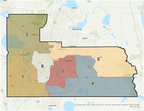 Orange County Florida District Map United States Map