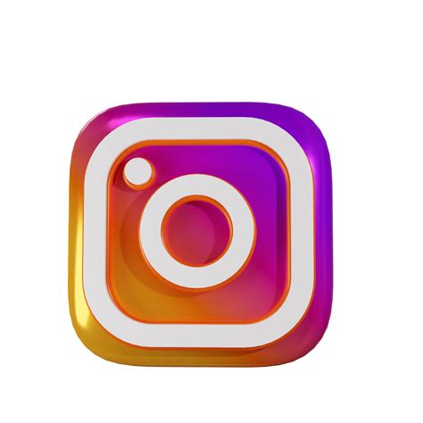 Glossy Instagram 3D Render Icon 9673724 PNG